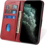 Smartphonica iPhone 11 Pro Max leren hoesje met magnetische sluiting - Rood / Kunstleer / Book Case