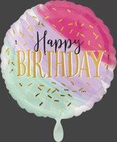 happy birthday ballon pastel