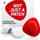 Not Just A Patch - Patch rouge - Patch patch capteur pour Freestyle Libre et Medtronic Guardian - Pack de 20 - S (taille)