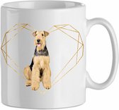 Mok Airdale terrier 4.4| Hond| Hondenliefhebber | Cadeau| Cadeau voor hem| cadeau voor haar | Beker 31 CL