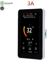 MoreLife Slimme Thermostaat - Hoogwaardige Thermostaat met Tuya APP - Google Assistant Thermostaat - Amazon Alexa - Thermostaat 3A