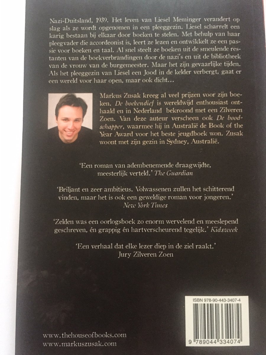 De boekendief - back cover
