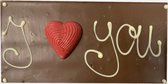 reep met tekst - reep i love you - chocolade te koop - in verpakking