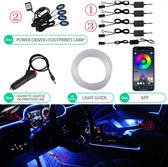 Auto-atmosfeerlamp - 13 lichtkoppen - Flexibel - APP-geluidsregeling - RGB-modus - Kleurrijk - Auto-interieur Omgevingslicht Decoratief - Lampstrips