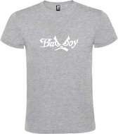 Grijs  T shirt met  "Bad Boys" print Wit size XXL