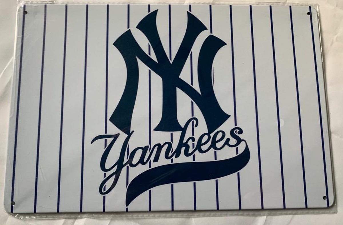 USArticlesEU - Metalen kentekenplaat -New York Yankees - NY - New York Honkbal - 2 - Yankees Baseball - MLB - license plate - decor - muurplaat - americana