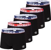 Umbro boxershorts 5pack zwart rood navy 1BCX5clas8, maat XL