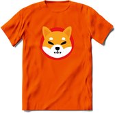 Shiba Inu Coin - Crypto T-Shirt Kleding Cadeau | Dames / Heren / Unisex | Bitcoin / Ethereum shirt | Grappig Verjaardag kado | BTC Tshirt Met Print | - Oranje - M