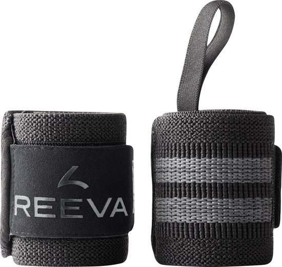 Wrist Wraps - Beschermt De Polsen Bij Bankdrukken - Reeva - Zwart (ultra fiber) - Wrist Wraps geschikt voor Fitness, Crossfit en Krachttraining - Wrist Wraps voor Heren en Dames