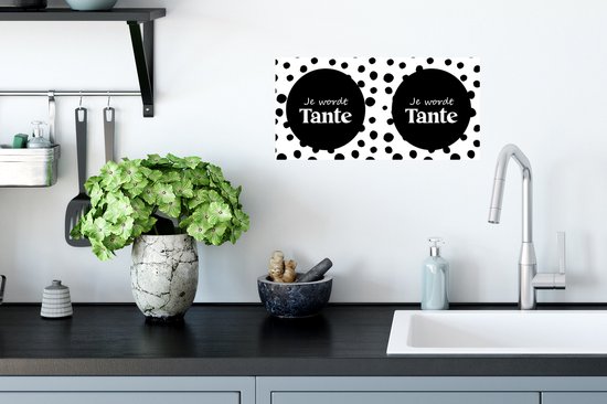 Affiche Cadeau Tante - Bébé - Annonce Grossesse - 40x20 cm