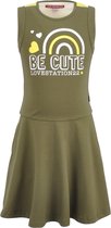 Lovestation22  meisjes mouwloze jurk Eloise Olive Green