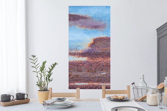 Stickers muraux - Film autocollant - Blauw - Acier - Rouille - 60x120 cm - Film adhésif - Stickers muraux Chambre d'enfant - Papier peint autocollant