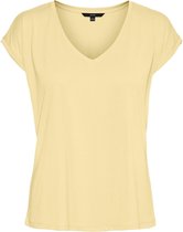 Vero Moda VMFILLI SS V-NECK TEE - Lemon Meringue Yellow