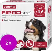 Beaphar Fiprotec Dog 3+1 pip - Anti vlooien en tekenmiddel - 2 x 40-60kg Vanaf 12 Maanden