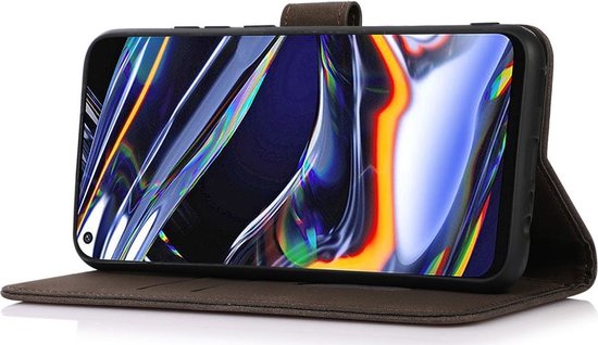 KHAZNEH Housse Motorola Moto G51 Retro Wallet Book Case Marron