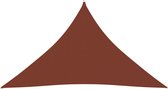 vidaXL Zonnescherm driehoekig 3,5x3,5x4,9 m oxford stof terracotta