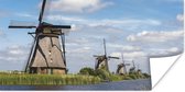 Poster Molen - Holland - Water - 150x75 cm