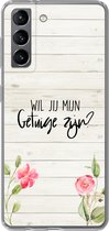 Geschikt voor Samsung Galaxy S21 hoesje - Huwelijk - 'Wil jij mijn getuige zijn?' - Quotes - Spreuken - Siliconen Telefoonhoesje