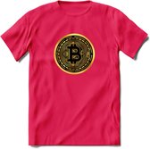 Bit-Coin - Crypto T-Shirt Kleding Cadeau | Dames / Heren / Unisex | Bitcoin / Ethereum shirt | Grappig Verjaardag kado | Tshirt Met Print  Prijs - Roze - XL