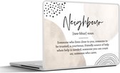 Laptop sticker - 12.3 inch - Goede buren - Buurman - Quote