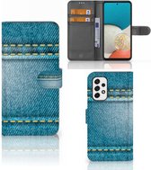 Wallet Book Case Samsung Galaxy A53 Telefoon Hoesje Jeans