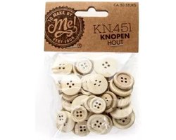 30 stuks houten knopen - Mix afmetingen