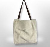 VAMOJA - Liefe TeddyBag XL - Schoudertas - Shopper - Suede schouderbanden | Taupe