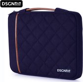 DSGN DMND - Laptophoes 13 inch - Apple MacBook Air Pro 13.3-14 inch - Laptoptas - Laptop Sleeve Hoes Case - Handvat - Waterdicht - Blauw