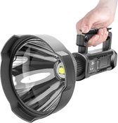 Aleze - Schijnwerper Zaklamp - LED - USB Oplaadbaar - Draadloos - Schijnwerpers - Zoeklamp - Zaklantaarn - Staaflamp - Zwart