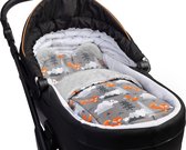 Kinderwagen bekledingset kussen + deken Grey- fox