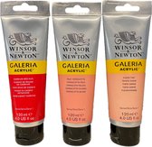 Winsor & Newton Galeria Acryl 120ml - Set a 3 tubes - Flesh tint-Pale terracotta-Cadmium Red Hue