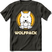 Saitama T-Shirt | Wolfpack Crypto ethereum Heren / Dames | bitcoin munt cadeau - Donker Grijs - M