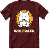 Saitama T-Shirt | Wolfpack Crypto ethereum Heren / Dames | bitcoin munt cadeau - Burgundy - XL