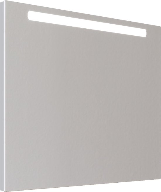 Allibert Atlas Spiegel 80x70cm met verlichting aluminium