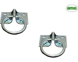 AMIG Aanlegring op Plaat – 7x50mm – Verzinkt staal – 2 stuks