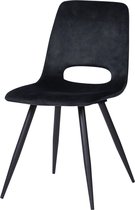 Eetkamerstoel 4stuks antraciet - fluweel (velvet)