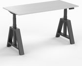 Worktrainer - OakDesk - Zit sta bureau - Elektrisch - Memory display - 180x80 cm - Zwart/Licht grijs