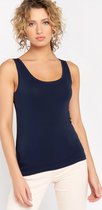 LOLALIZA Tanktop van biologisch katoen - Marine Blauw - Maat XS