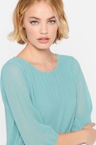 LOLALIZA Plissé blouse met 3/4 mouwen - Licht Groen - Maat 36