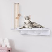 Wandkrabpaal - Wandplank Kattenmeubel Hangmat Voor Aan De Muur - Wand Kattenplank Met Muurbevestiging - Muurplank Katten Meubel Slaapplek Met Krabpaal & Speelbal - Klim Wandmeubel