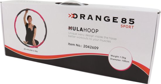 Orange85 Fitness Hoepel - Hoelahoep - 1,5 KG - 100cm - Sport - Afvallen - Roze - Foam - Kunststof - Zacht - Orange85