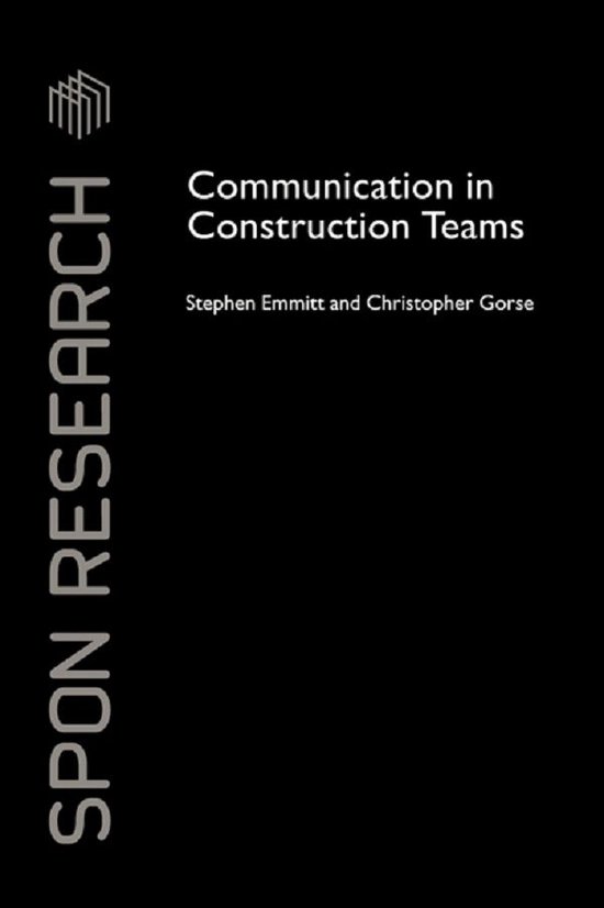 Spon Research - Communication in Construction Teams - cover