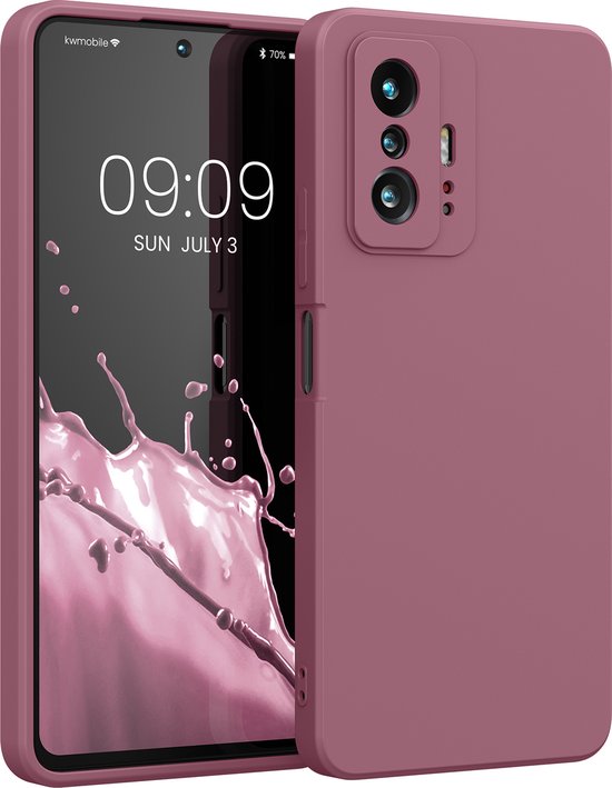 Étui pour téléphone kwmobile pour Xiaomi 11T / 11T Pro - Étui pour smartphone - Couverture arrière en rose rouillé