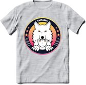Saitama T-Shirt | Wolfpack Crypto ethereum Heren / Dames | bitcoin munt cadeau - Licht Grijs - Gemaleerd - XXL
