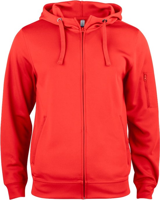 Clique Basic Active Hoody Full Zip rood