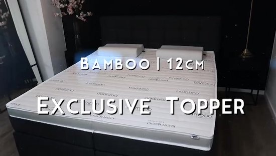 Topper 180x200 - HR60 Koudschuim - Bamboo Exclusive - Anti Allergie - Stevig/ ondersteunend - Ca. 12cm dik