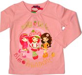 Strawberry Shortcake Meisjes Longsleeve - Zalm Roze - T-shirt met lange mouwen - Maat 98