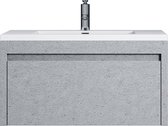 Badplaats Badkamermeubel Set Cobalt 90 cm - Beton Grijs - Badmeubel met Wastafel