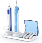 Elektrische Tandenborstel & Opzetborstelhouder - Houder Voor Oplader & Elektrische Toothbrush - Met Opbergunit Voor 4 Opzetborstels - Geschikt Voor Oral B