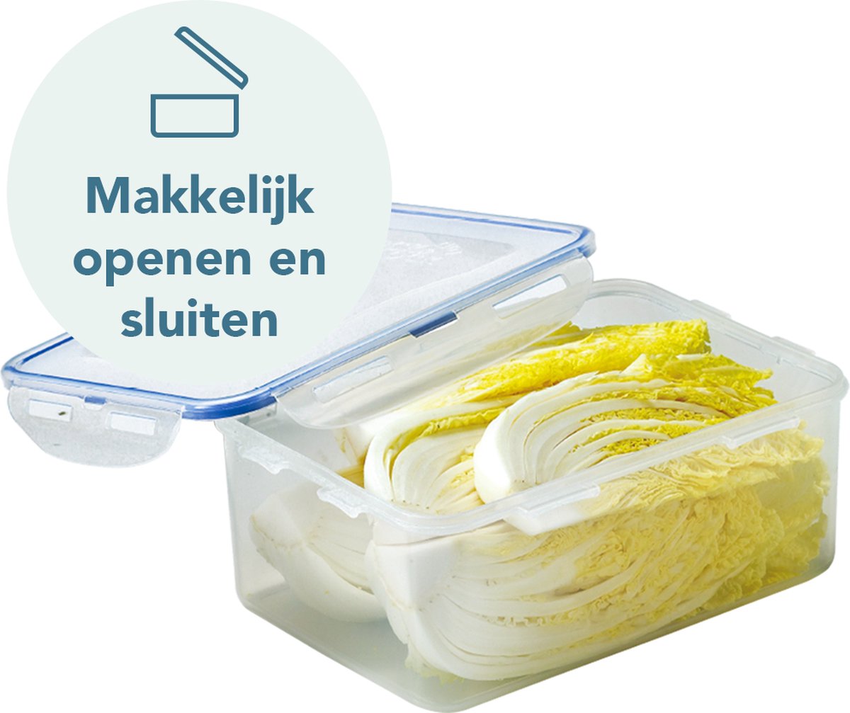 Lock&Lock Diepvriesbakjes - Meal prep bakjes - Vershoudbakjes - 2,3 liter - Set 3 stuks - 100% Lekvrij - BPA vrij - PFAS vrij - Magnetron bakjes met deksel - Diepvriesdozen - Bewaarbakjes - Vershouddoos - Transparant — afbeelding 2